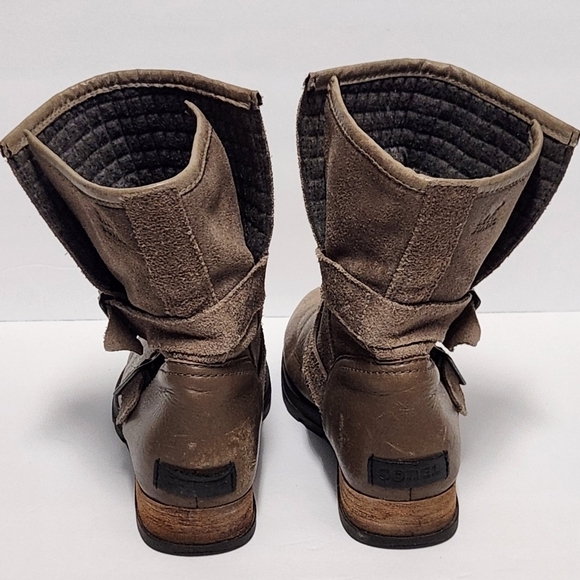 Sorel Major Moto Boots Tan Taupe - Picture 4 of 12